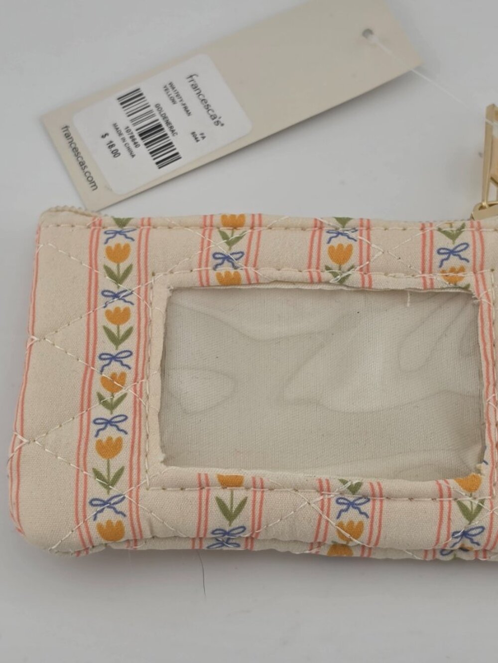 Francesca's Peach Flower bow Design Card Holder - Picture 3 of 8